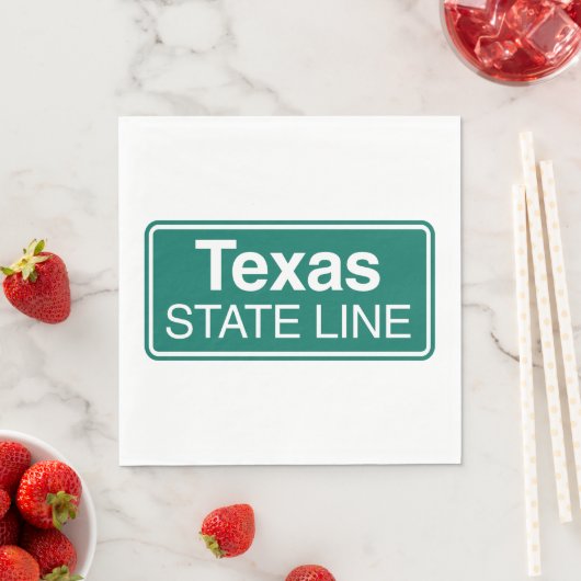 Texas State Line Road Sign Servet (Insitu)