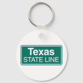 Texas State Line Road Sign Sleutelhanger (Voorkant)