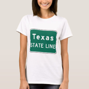 Texas State Line Road Sign T-shirt