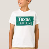 Texas State Line Road Sign T-shirt (Voorkant)