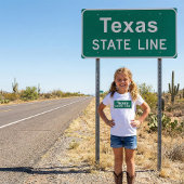 Texas State Line Road Sign T-shirt