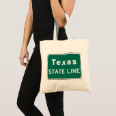 Texas State Line Road Sign Tote Bag (Voorkant (product))