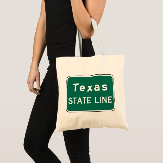 Texas State Line Road Sign Tote Bag (Voorkant (product))