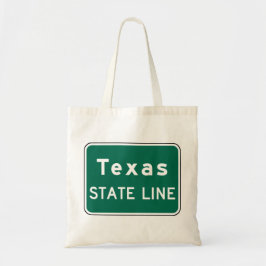 Texas State Line Road Sign Tote Bag