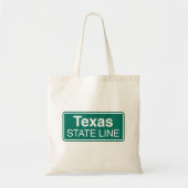 Texas State Line Road Sign Tote Bag (Voorkant)