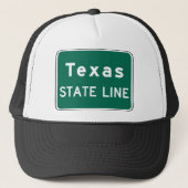 Texas State Line Road Sign Trucker Pet (Voorkant)