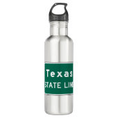 Texas State Line Road Sign Waterfles (Voorkant)