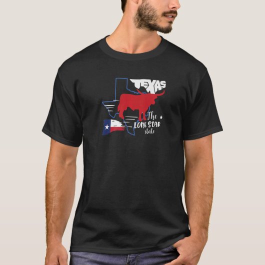 Texas State Longhorn Western Howdy 1 T-shirt (Voorkant)