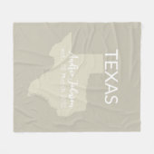 Texas State Map Aangepaste naam en datum Fleece Deken (Voorkant (Horizontaal))