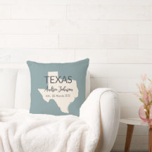 Texas State Map Aangepaste naam en datum