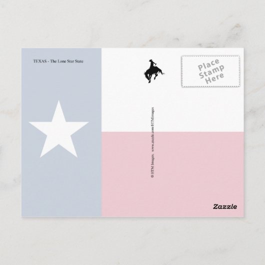 Texas State Map Briefkaart (Achterkant)