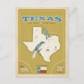 Texas State Map | De Lone Star-staat Briefkaart (Voorkant)