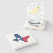 Texas State Map en Flag Lone Star State Texan Stenen Onderzetter (Zijkant)