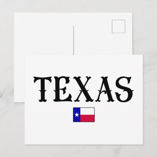 Texas State Map Flag Briefkaart (Voorkant / Achterkant)