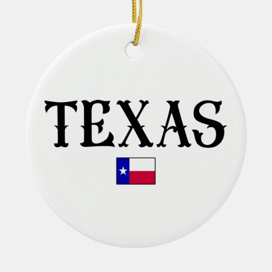 Texas State Map Flag Keramisch Ornament (Voorkant)