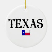 Texas State Map Flag Keramisch Ornament (Achterkant)
