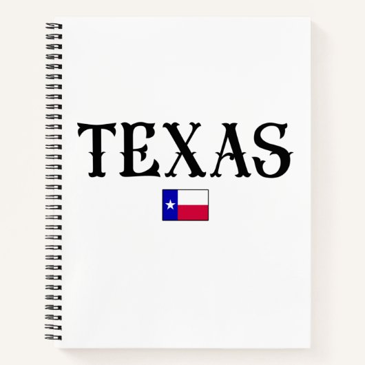 Texas State Map Flag Notitieboek (Voorkant)
