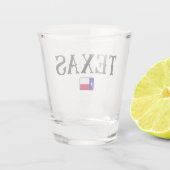 Texas State Map Flag Shot Glas (Achterkant)