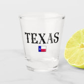 Texas State Map Flag Shot Glas (Voorkant)