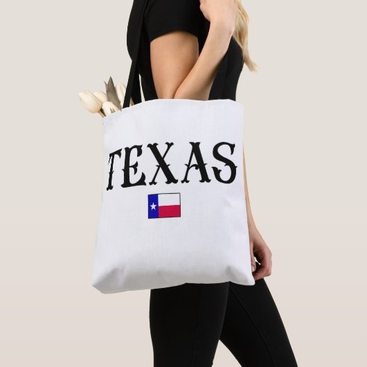Texas State Map Flag Tote Bag (Dichtbij)