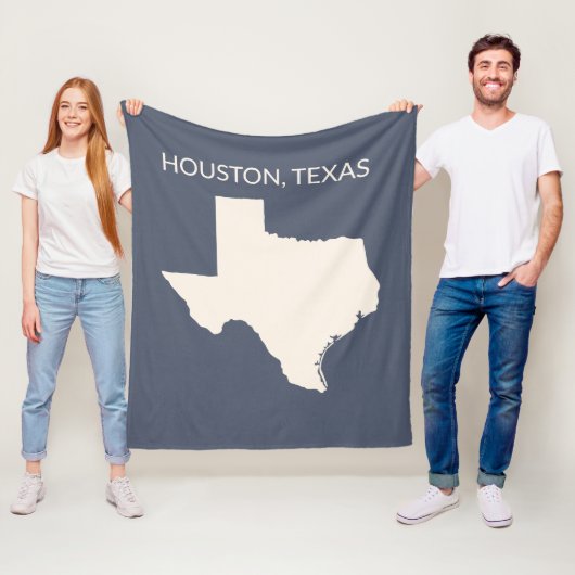 Texas State Map Home Decor  Fleece Deken (In situ)