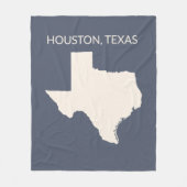 Texas State Map Home Decor  Fleece Deken (Voorkant)