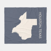 Texas State Map Home Decor  Fleece Deken (Voorkant (Horizontaal))