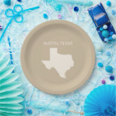 Texas State Map Home Decor  Papieren Bordje (Feest)