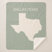 Texas State Map Home Decor  Sherpa Blanket Deken (Voorkant)