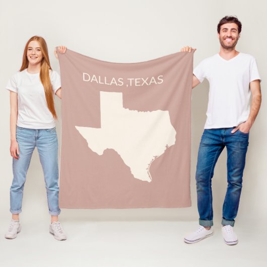 Texas State Map Home Decor  Sherpa Blanket Fleece Deken (In situ)