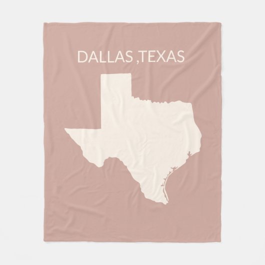 Texas State Map Home Decor  Sherpa Blanket Fleece Deken (Voorkant)