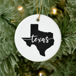 Texas State Map Keramisch Ornament