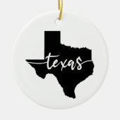 Texas State Map Keramisch Ornament (Voorkant)
