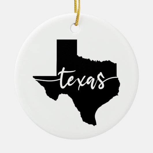 Texas State Map Keramisch Ornament (Voorkant)