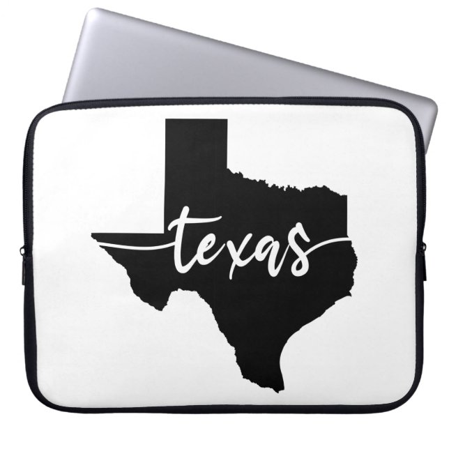 Texas State Map Laptop Sleeve (Voorkant)