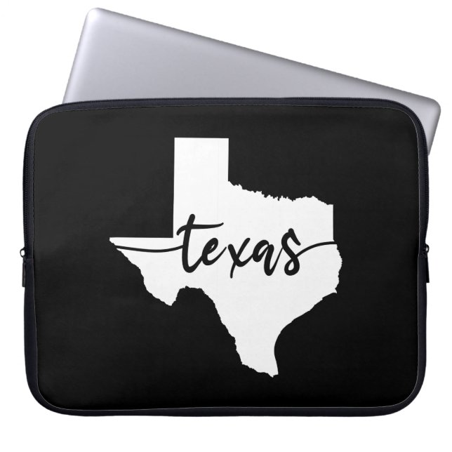 Texas State Map Laptop Sleeve (Voorkant)