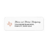 TEXAS State Map met hart - ELKE KLEUR Etiket (Voorkant)