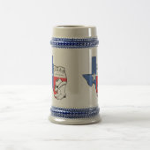 Texas State Map met Star Boots Pet Ceramic Stein Bierpul (Center)