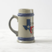 Texas State Map met Star Boots Pet Ceramic Stein Bierpul (Links)