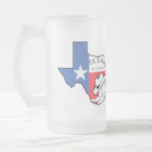 Texas State Map met Star, Boots, Pet Frosted Mok (Links)