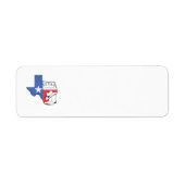Texas State Map met Star, Boots & Pet Label (Voorkant)