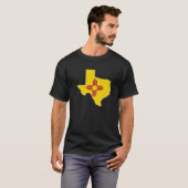 TEXAS STATE MAP NIEUW MEXICO NM Flag Roots Mannen T-shirt (Voorkant volledig)