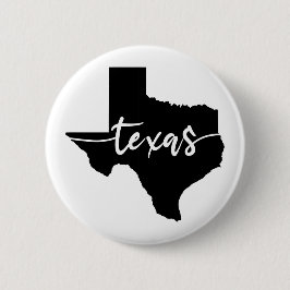Texas State Map Ronde Button 5,7 Cm