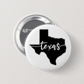 Texas State Map Ronde Button 5,7 Cm (Voorkant /achterkant)
