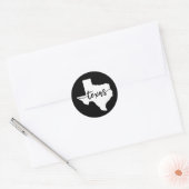 Texas State Map Ronde Sticker (Envelop)