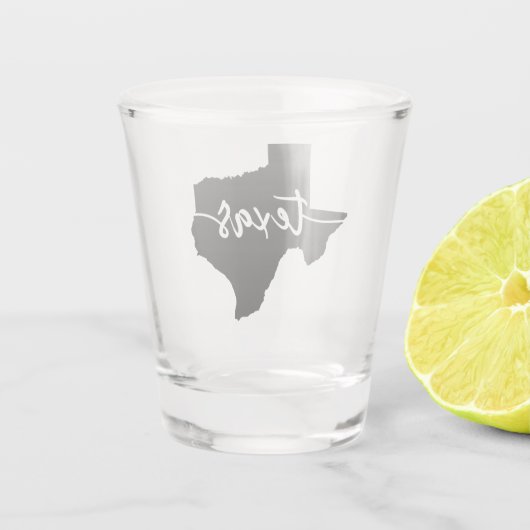 Texas State Map Shot Glas (Achterkant)