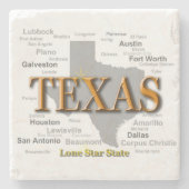Texas State Map Stenen Onderzetter (Voorkant)