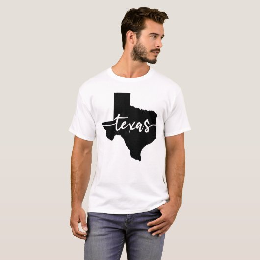 Texas State Map T-shirt (Voorkant volledig)