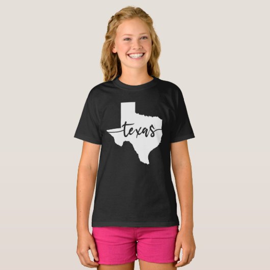 Texas State Map T-shirt (Voorkant volledig)