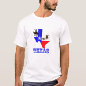 Texas State Map T-Shirt met Cowboy (Voorkant)